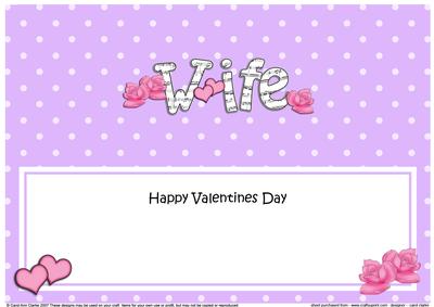 Lge Dl Valentine Wife Hearts & Roses Insert