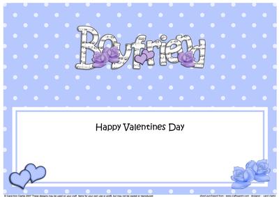 Lge Dl Valentine Boyfriend Hearts & Roses Insert