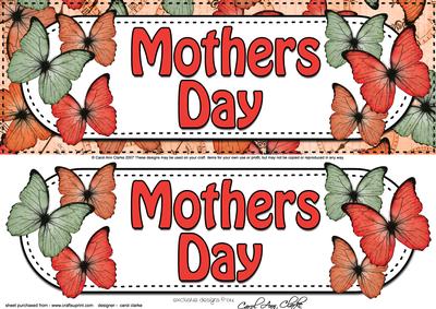 Large Dl Mothers Day Butterflies 3D Decoupage