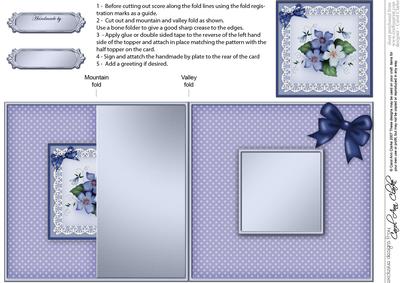 Pretty Viola No-hole Fold Back Card
