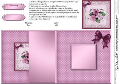 Pretty Viola No-hole Fold Back Card
