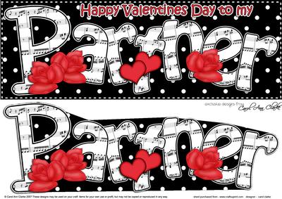 Lge Dl Valentine Partner Hearts & Roses 3D Decoupage
