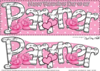 Lge Dl Valentine Partner Hearts & Roses 3D Decoupage