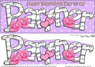 Lge Dl Valentine Partner Hearts & Roses 3D Decoupage