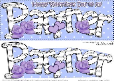 Lge Dl Valentine Partner Hearts & Roses 3D Decoupage
