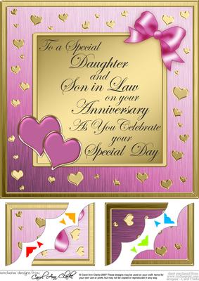 8x8 Daughter & Son in Law Anniversary Scalloped Corner