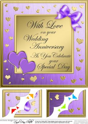 8x8 Wedding Anniversary Scalloped Corner