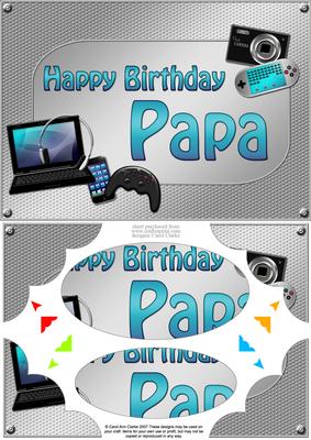 A5 Birthday Papa Gadgets N Gizmos Scallop Corner & Pyramage