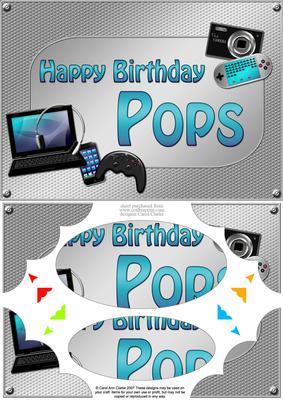 A5 Birthday Pops Gadgets N Gizmos Scallop Corner & Pyramage