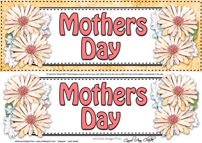 Large Dl Mothers Day Daisies Floral 3D Decoupage