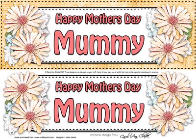 Large Dl Mothers Day Mummy Daisies Floral 3D Decoupage