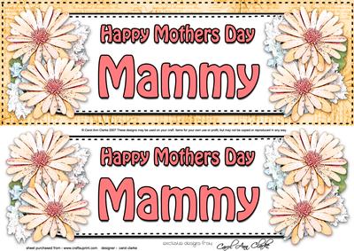 Large Dl Mothers Day Mammy Daisies Floral 3D Decoupage