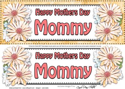 Large Dl Mothers Day Mommy Daisies Floral 3D Decoupage