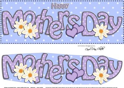 Large Dl Mothers Day Hearts & Flowers 3D Decoupage