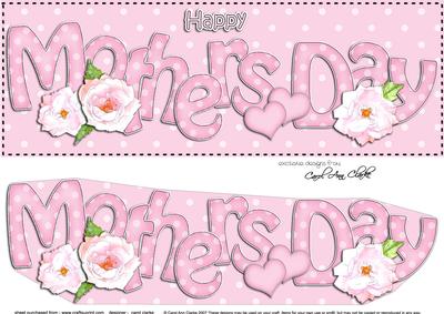 Large Dl Mothers Day Hearts & Roses 3D Decoupage