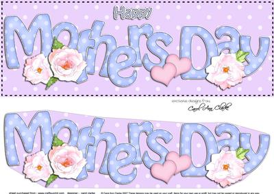 Large Dl Mothers Day Hearts & Roses 3D Decoupage