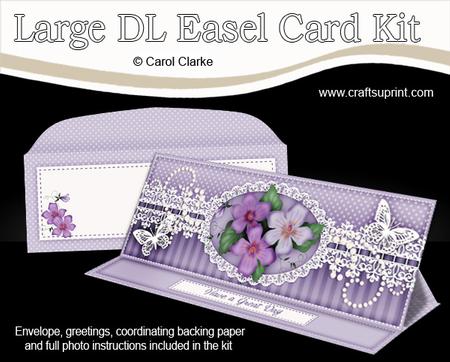 Lge Dl Violas & Butterfly a Touch of Elegance Easel Kit