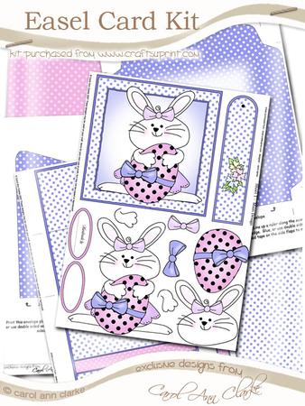 Little Bunny Easel Card Kit with Decoupage