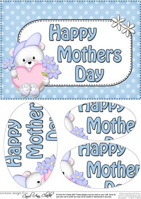 A5 Teddy Ed Mothers Day Dots Oval Pyramage