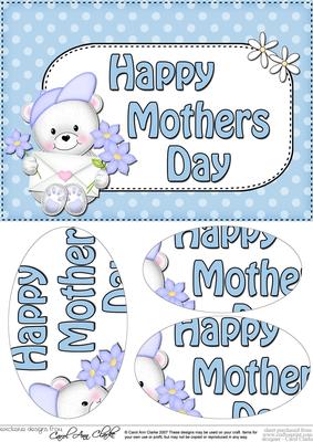 A5 Teddy Ed Mothers Day Dots Oval Pyramage