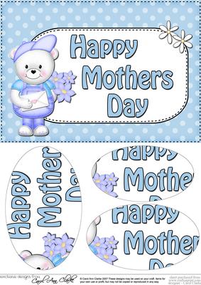 A5 Teddy Ed Mothers Day Dots Oval Pyramage