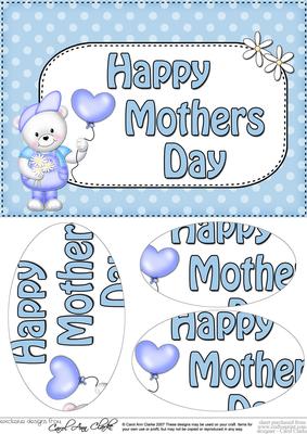 A5 Teddy Ed Mothers Day Dots Oval Pyramage