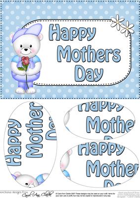 A5 Teddy Ed Mothers Day Dots Oval Pyramage