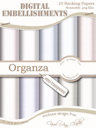 Semi-transparent 'organza' Digital Embellishments
