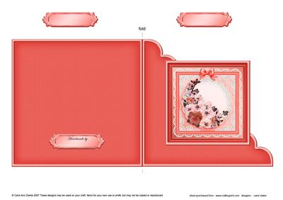 Spring Flowers Cut and Fold Corner Card