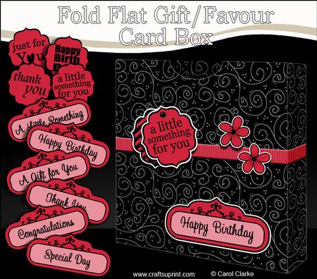 3D Swirls Gift Favour Card Box