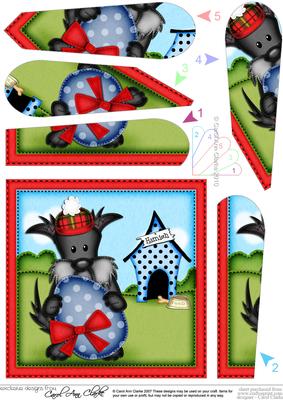 Hamish Scottie Dog Easter Egg Fan Pyramage Topper