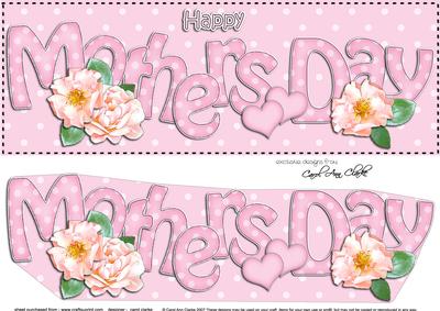 Large Dl Mothers Day Flowers & Roses 3D Decoupage
