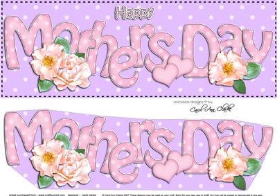 Large Dl Mothers Day Flowers & Roses 3D Decoupage
