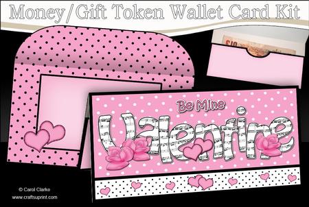 Valentine Money or Gift Wallet Card Kit