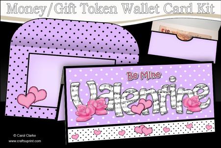 Valentine Money or Gift Wallet Card Kit