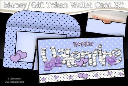 Valentine Money or Gift Wallet Card Kit