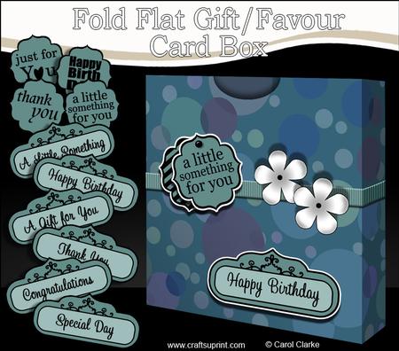 3D Spotty Dotty Gift Favour Card Box