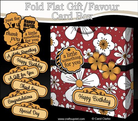 3D Floral Gift Favour Card Box
