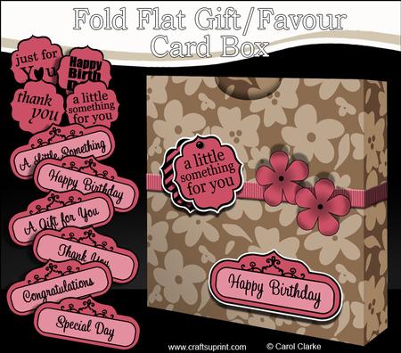3D Pretty Floral Gift Favour Card Box
