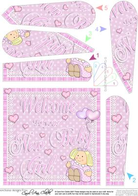 New Baby Girl Fan Pyramage Topper