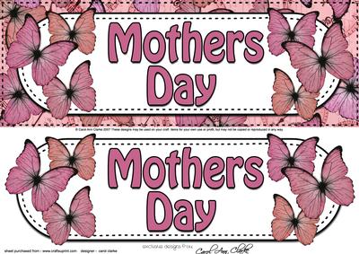 Large Dl Mothers Day Butterflies 3D Decoupage
