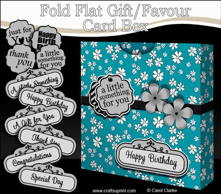 3D Little Flowers Gift Favour Card Box