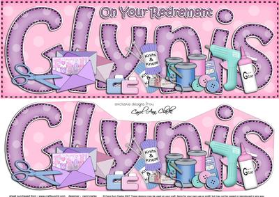 Large Dl Retirement Glynis Crafts 3D Decoupage