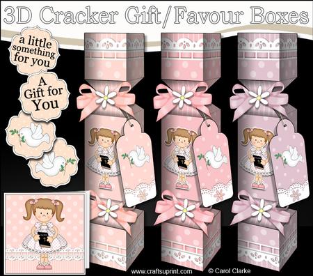 3D Girlz Chrizy Cracker Gift Favour Boxes
