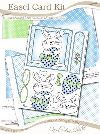 Little Bunny Easel Card Kit with Decoupage