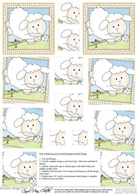 Little Lamb Twisted Pyramage Sheet