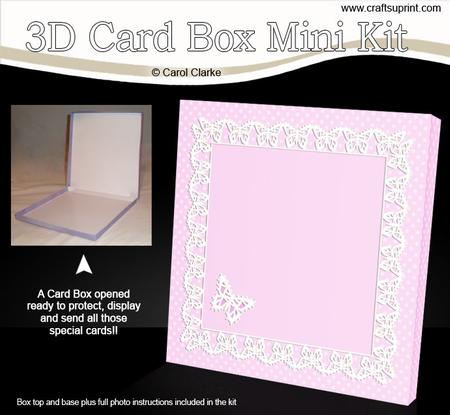 Pretty Violas & Lace 4 x 4 Square Card Box Mini Kit