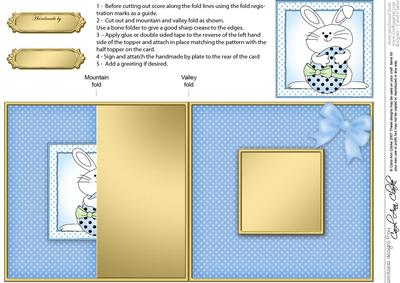 Little Bunny No-hole Fold Back Card