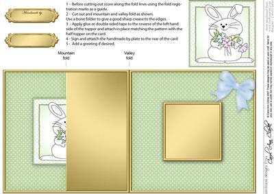 Little Bunny No-hole Fold Back Card