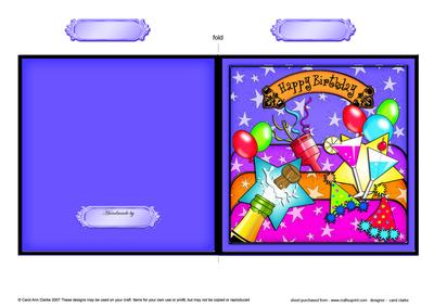 Birthday Celebrations Quick Cut & Fold Card